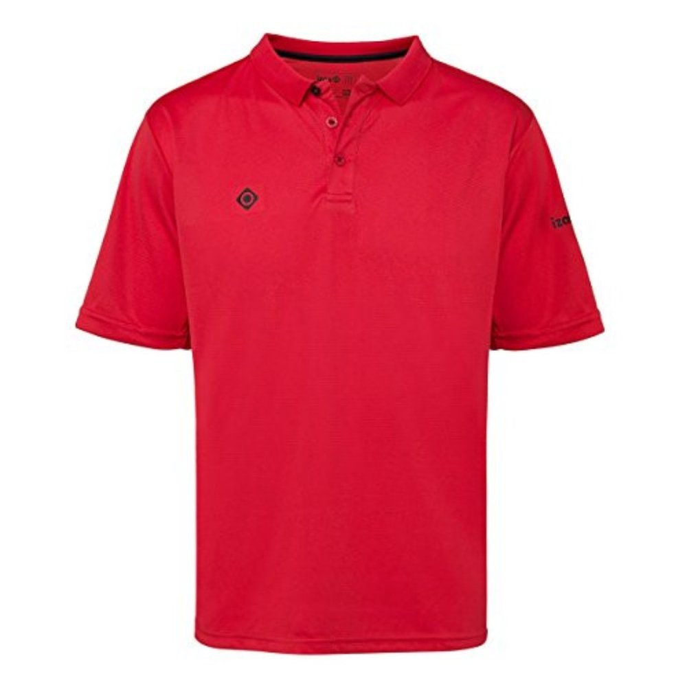 Izas Men's Red/Black Polo Acay Shirt, X-Small